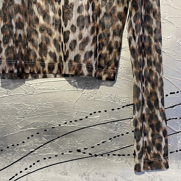 COTTON ON Sheer Crop Top Size S Animal Print - Picture 6 of 12